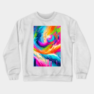 Abstract Colorful 90s Pattern Crewneck Sweatshirt